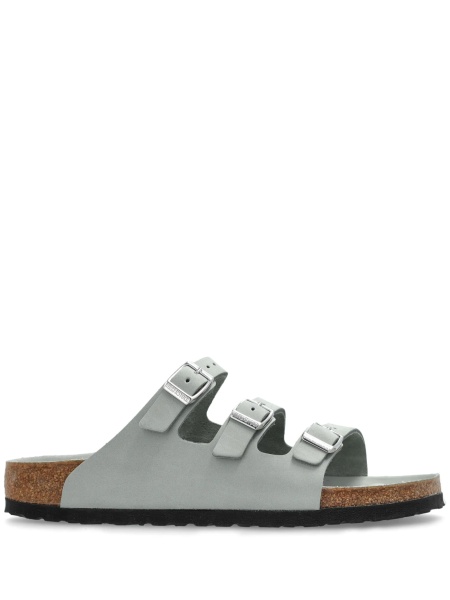 Slapi Birkenstock verzi din piele