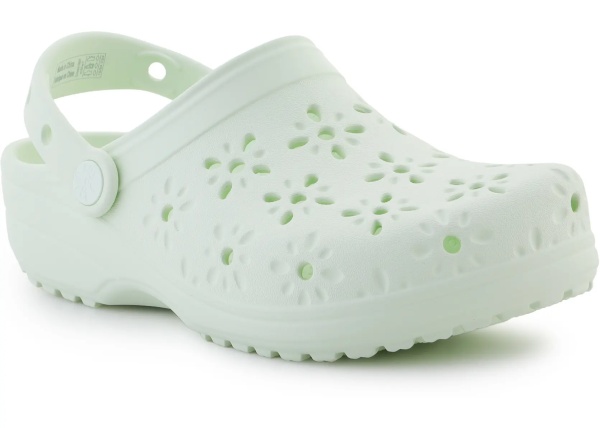 Slapi Classic Floral Cut Out Clog Jade Tint