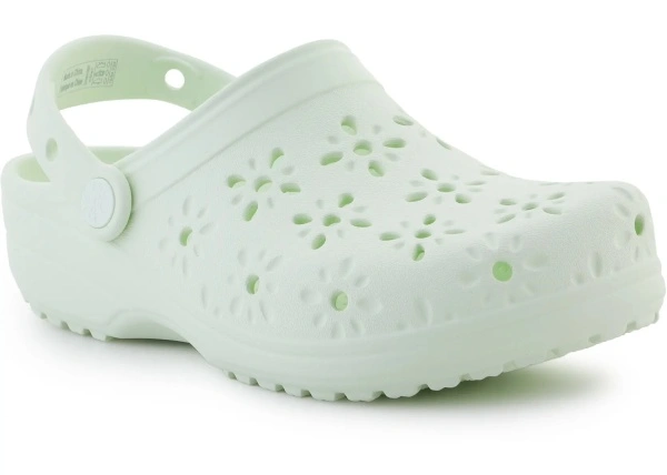 Slapi Classic Floral Cut Out Clog Jade Tint