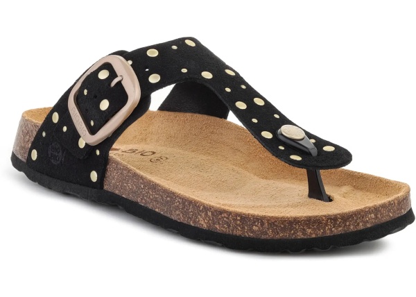 Slapi FIONA SUEDE NEGRO