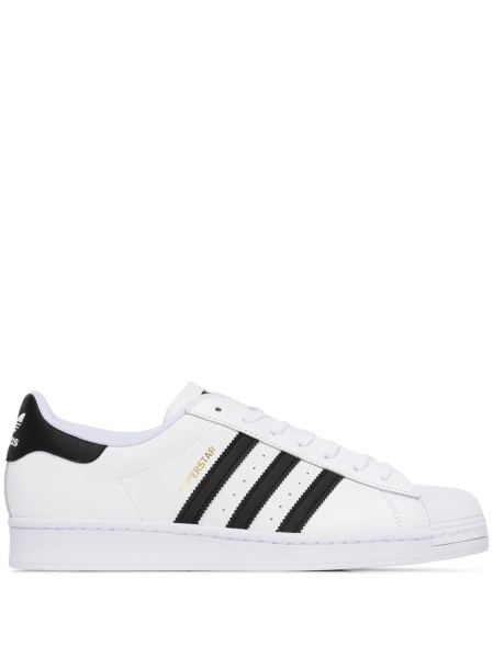 Sneakers adidas Originals superstar albi din cauciuc si piele