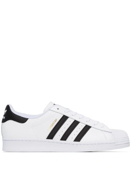 Sneakers adidas Originals superstar albi din cauciuc si piele