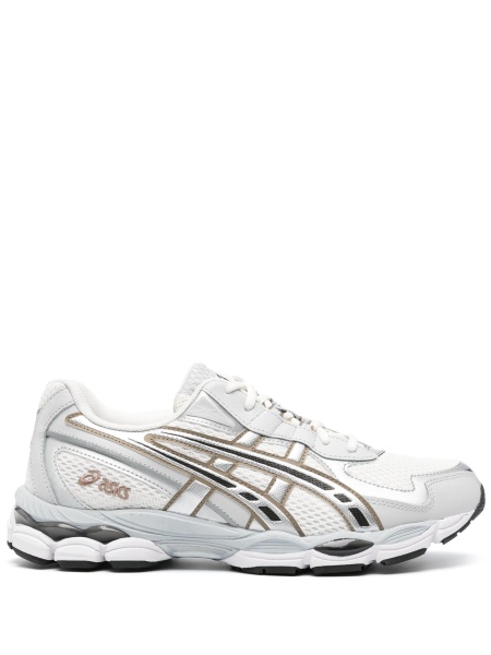 Sneakers ASICS albi din piele si nylon