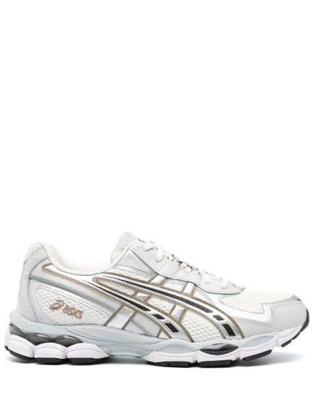 Sneakers ASICS albi din piele si nylon