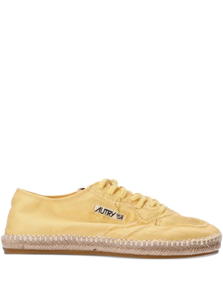 Sneakers AUTRY galbeni din material textil