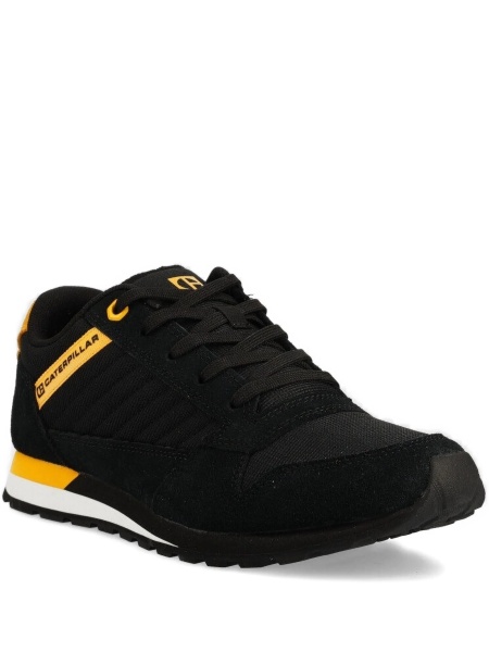 Sneakers Caterpillar negri din piele intoarsa si material textil