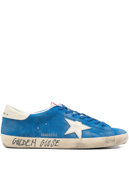 Sneakers Golden Goose star albastri din piele intoarsa