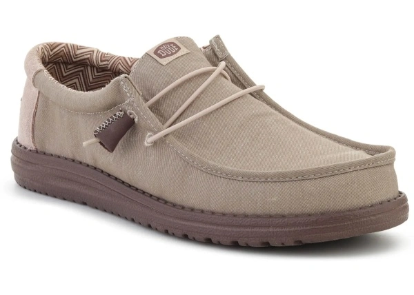 Sneakers Hey Dude maro din canvas
