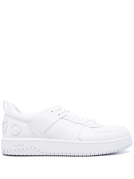 Sneakers Hugo Boss albi din poliuretan