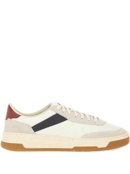 Sneakers Hugo Boss neutri din piele si piele intoarsa