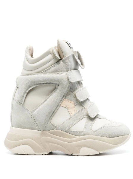 Sneakers Isabel Marant albi din piele