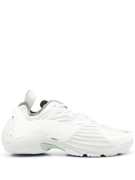Sneakers Lanvin albi din poliuretan si material textil