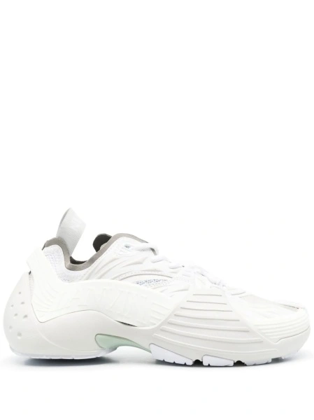 Sneakers Lanvin albi din poliuretan si material textil