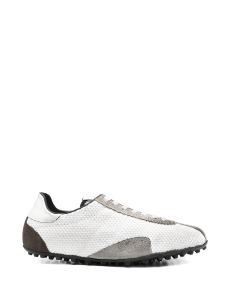 Sneakers Maison Margiela albi din piele intoarsa si polyester
