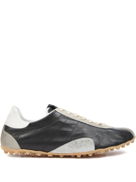 Sneakers Maison Margiela negri din piele si piele intoarsa