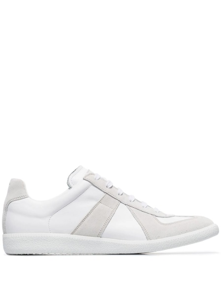 Sneakers Maison Margiela replica albi din piele si piele intoarsa
