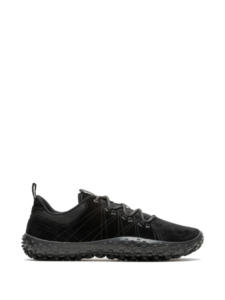 Sneakers Merrell negri din material textil si piele intoarsa