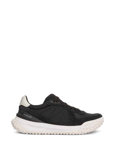 Sneakers Moncler negri din poliamida si piele intoarsa