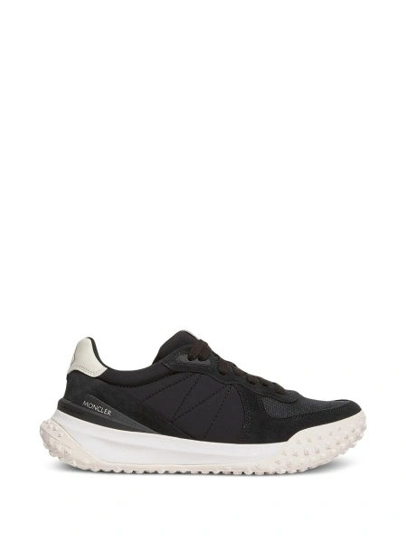 Sneakers Moncler negri din poliamida si piele intoarsa