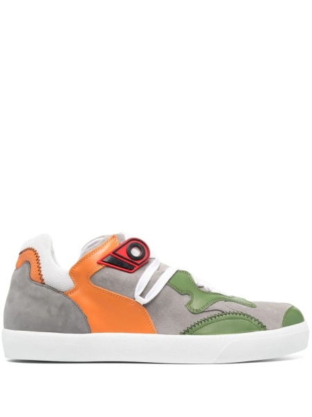 Sneakers N°21 verzi din piele si piele intoarsa