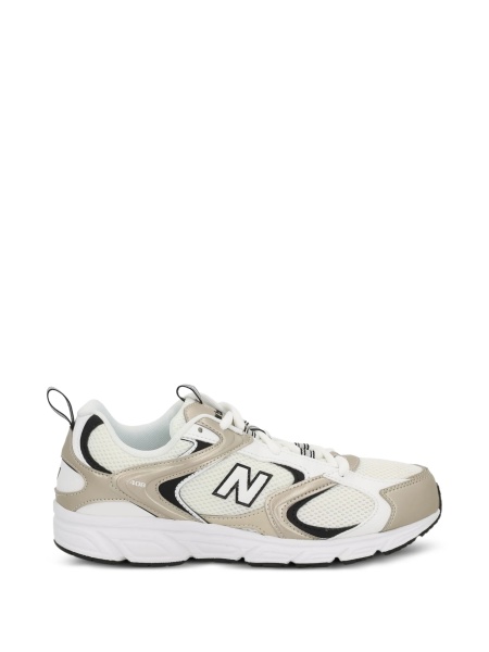 Sneakers New Balance albi din material textil si piele