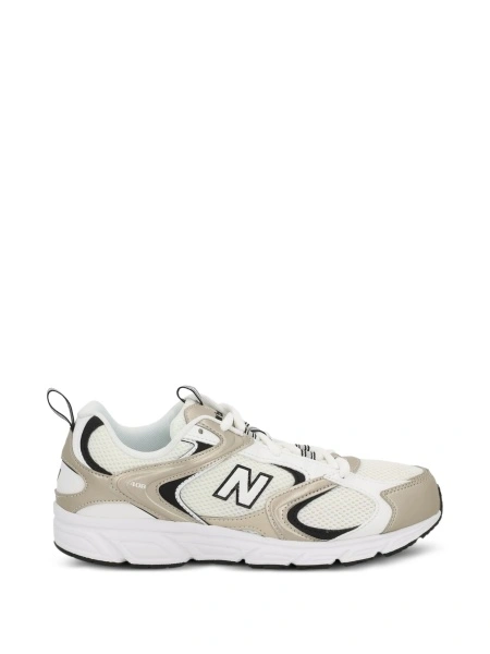 Sneakers New Balance albi din material textil si piele