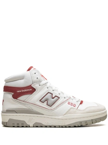 Sneakers New Balance albi din piele si material textil
