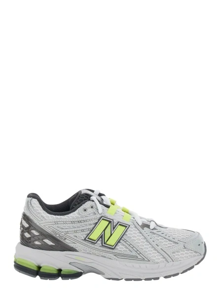 Sneakers New Balance Kids gri din material sintetic si cauciuc