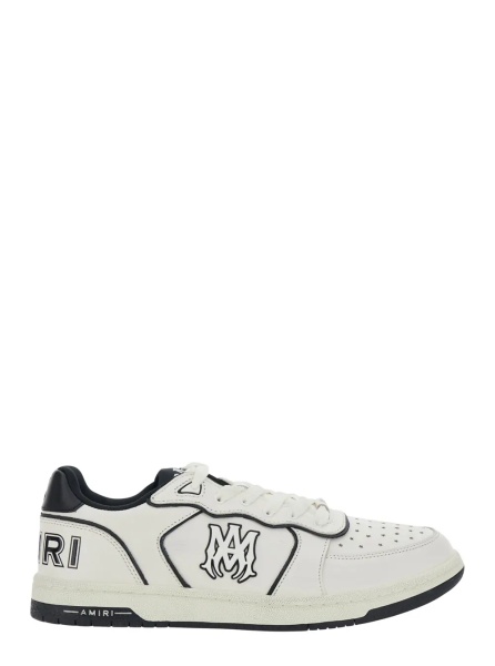 Sneakers 'NEWPORT' White Sneakers Low Top with Logo Patch on the Side and Contrasting Heel with Leather Logo Lettering for Men