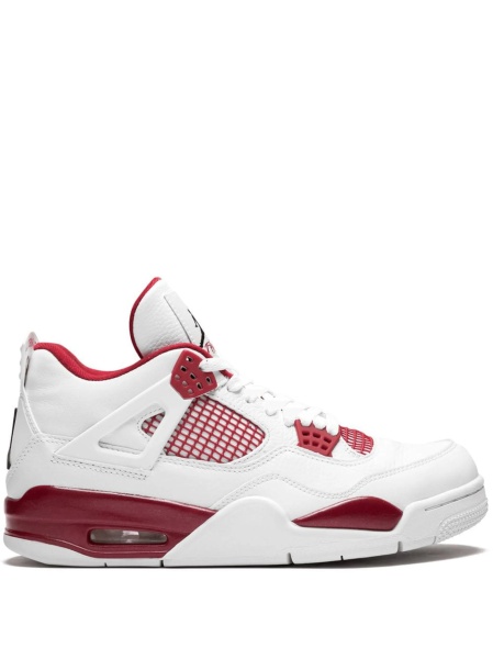 Sneakers Nike air jordan 4 albi din piele