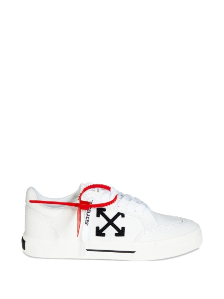 Sneakers Off-White albi din piele si bumbac