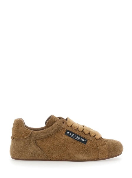 Sneakers 'Portofino' beige Sneakers with logo patch on the side and logo on the tongue in suede for men