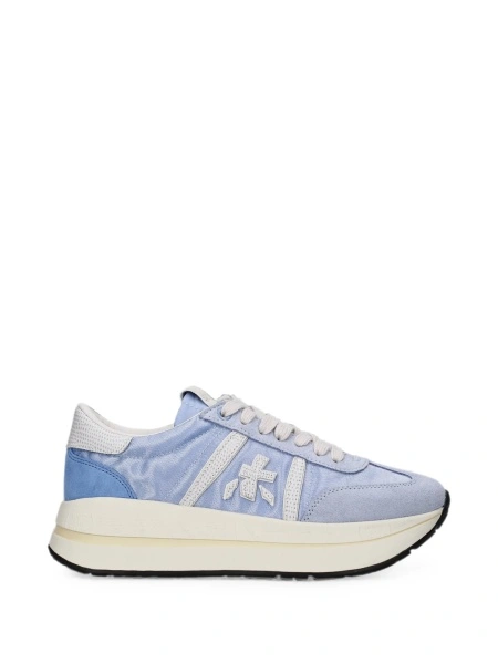 Sneakers Premiata albastri din poliuretan si piele