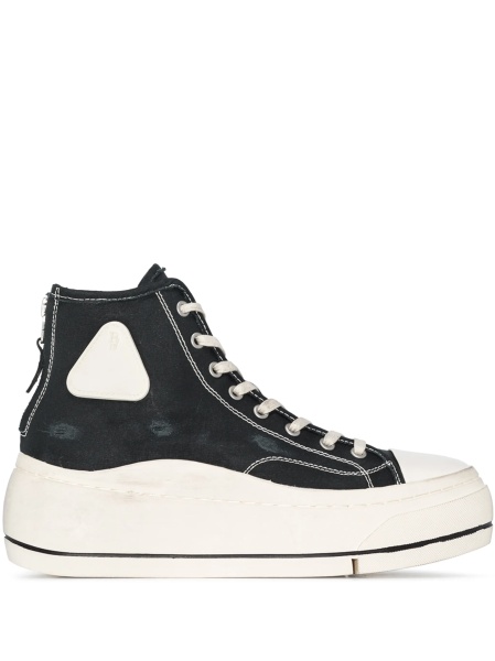 Sneakers R13 negri din material textil