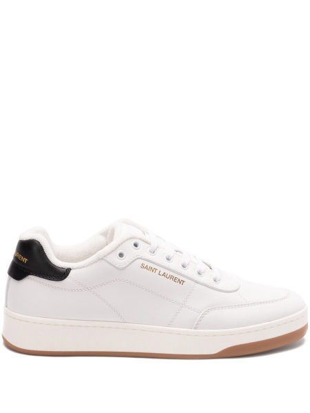 Sneakers Saint Laurent albi din piele