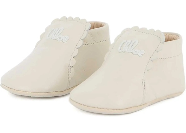 Sneakers Scarpe In Pelle Con Logo Ricamato*