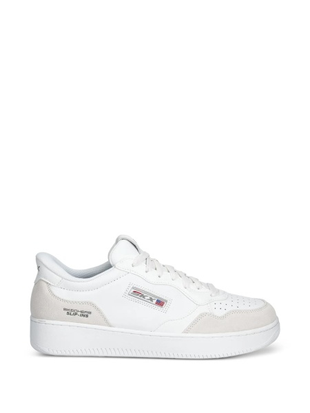 Sneakers SKECHERS albi din piele si material textil