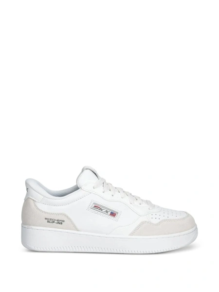 Sneakers SKECHERS albi din piele si material textil