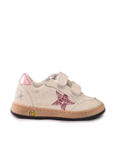 Sneakers SNEAKERS BALLSTAR STRAP NAPPA UPPER GLITTER STAR LAMINATED HEEL WHITE/BUBBLEGUM/LILAC