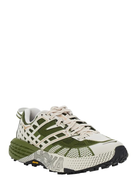 Sneakers 'Speedgoat' Green Low Top Sneakers with Geometric Motif in Tech Fabric Unisex