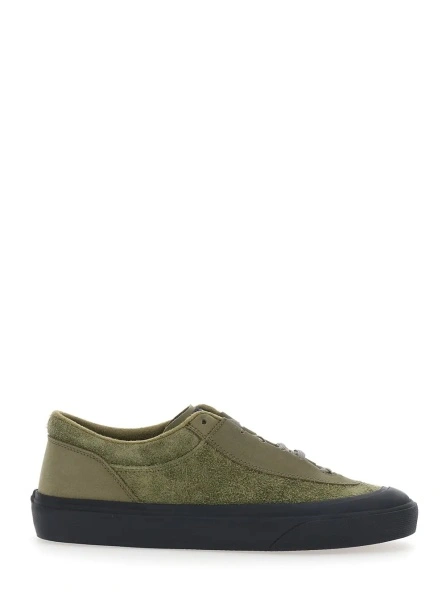 Sneakers Stone Island verzi din piele intoarsa