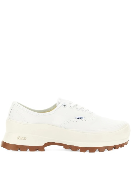 Sneakers Vans albi din material textil si piele intoarsa
