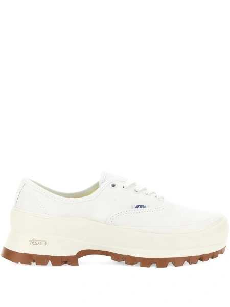 Sneakers Vans albi din material textil si piele intoarsa