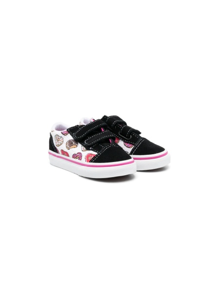Sneakers Vans albi din piele intoarsa si material textil