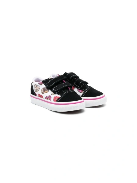 Sneakers Vans albi din piele intoarsa si material textil