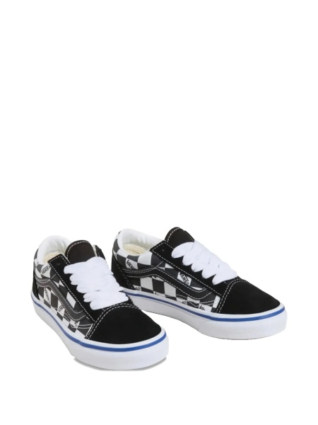 Sneakers Vans negri din piele si piele intoarsa