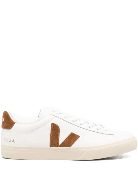 Sneakers VEJA albi din piele si piele intoarsa