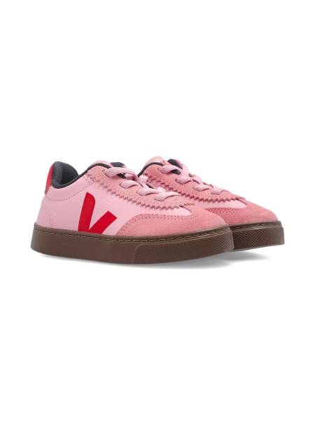 Sneakers VEJA roz din material textil si piele