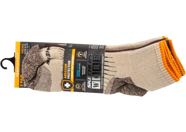 Sosete 3pk Mens Work Qtr Socks