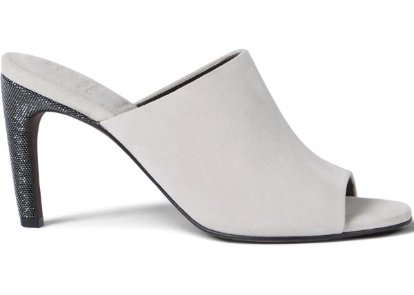 Suede Mules with Precious Heels